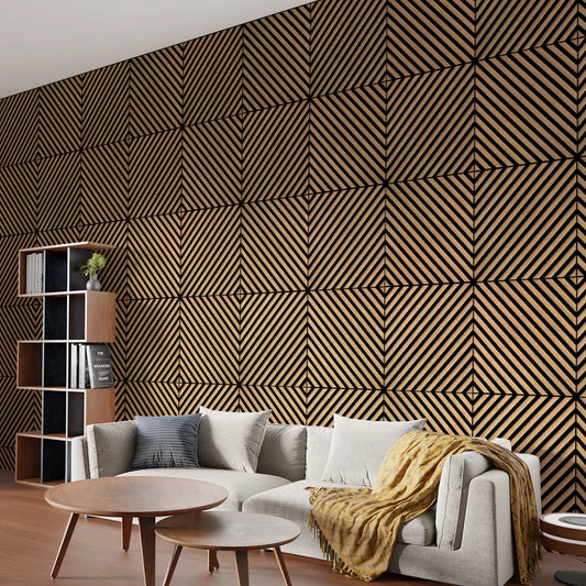 ACOUSTICA SQUARE DIAGONAL Panels | Premium Soundproofing & Interior Decor | 21.75” x 21.75” | Covers 3.28 sq. ft.