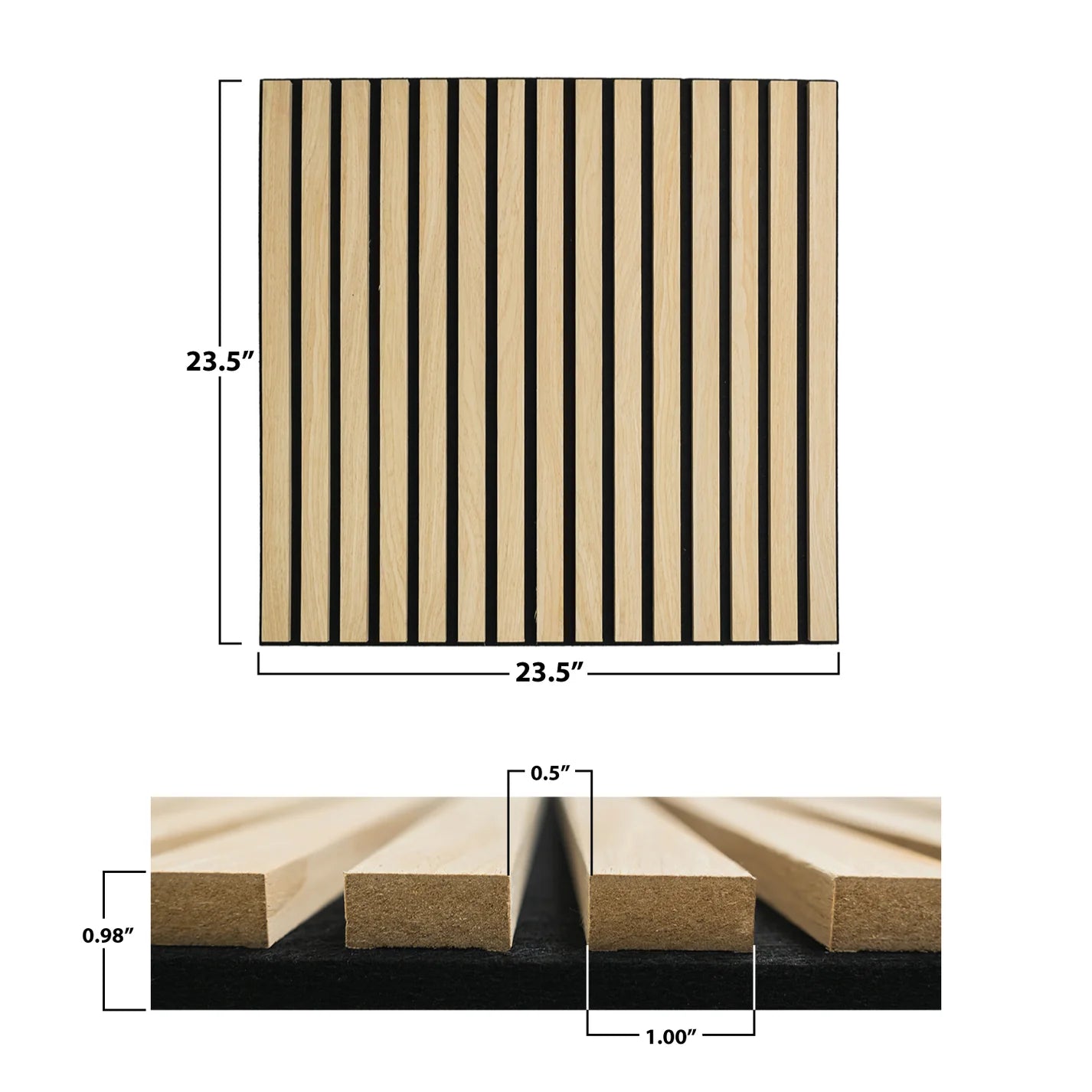 ACOUSTICA SQUARE Panels | Premium Soundproofing & Interior Decor | 23.5” x 23.5” | Covers 3.8 sq. ft.