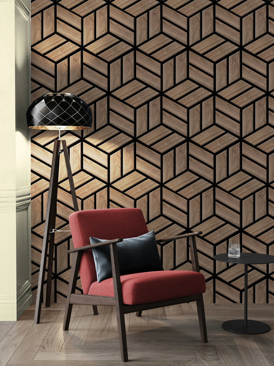 ACOUSTICA DIAMOND Wood Slat Wall Panels | Acoustica Collection | 11" X 9.5" | 11 sqft. | Wall sound-damping Panels