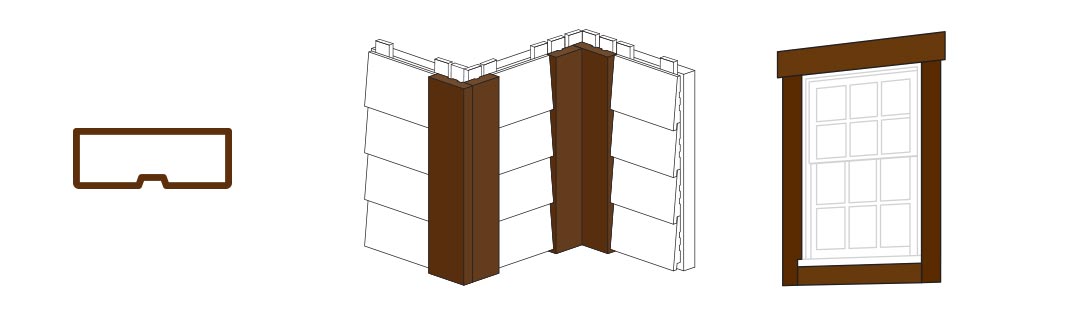 Maibec 2" Trim Genuine Wood Exterior Trims